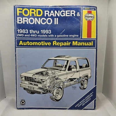 Haynes 36070 1026 Repair Manual 1983-1993 Ford Ranger Bronco II 2WD 4WD - Image 1 of 3