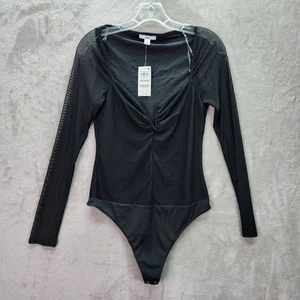 Nuevo body Bar III para mujer medio profundo negro malla manga larga alambre en V - Imagen 1 de 10