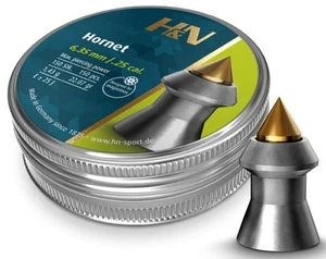 H&N Hornet Pellets 0,25 cal. 6,35 mm 150 Stück 1,43 Gramm 22,07 Korn spitz Messing - Bild 1 von 7