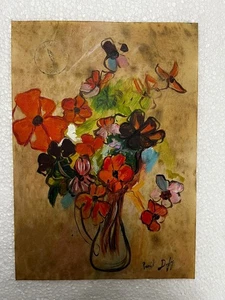 Raoul Duffy - Amazing Oil Paper - Signed - A1 -Stamped - Surrealism - Picture 1 of 2