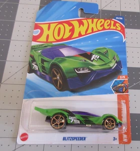 2025 HOT WHEELS Green Blitzspeeder HW Track Champs International Card - Bild 1 von 4