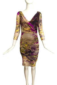 JEAN PAUL GAULTIER- Print Nylon Mesh Dress, Size Small - Picture 1 of 5