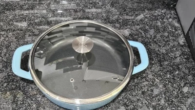 Cook's Essentials 3-qt Nonstick Cast-Iron Braiser w/ Trivet Black NEW 72 - Image 1 of 4