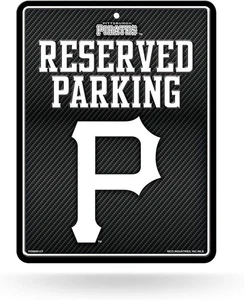 Pittsburgh Pirates Metal Parking Novelty Wall Sign 8.5 x 11 Inch Carbon Fiber... - Picture 1 of 1