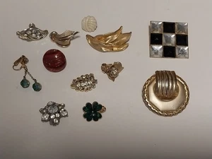 12 pendientes de clip vintage surtidos individuales - Imagen 1 de 13