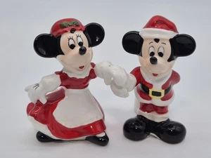 Vintage Disney Mickey & Minnie Mouse Christmas Candle Holders Figures - Picture 1 of 17