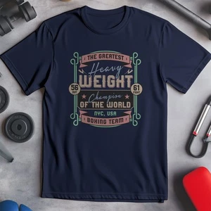 Greatest Heavy Weight Champion Gym & Fitness Premium Midweight Tee - Picture 1 of 5