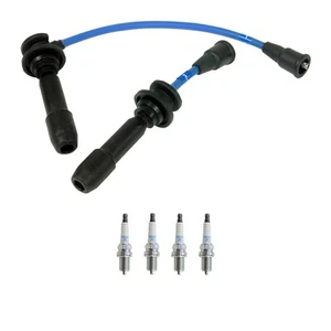 NGK 7mm Wire Set & 4 Nickel Spark Plug Kit For Kia Sportage 2.0 L4 FED 1995-2002 - Picture 1 of 1