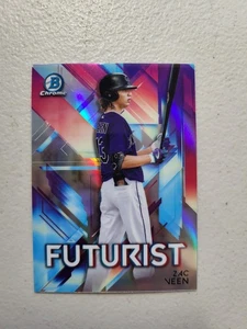2021 Bowman #FUT-ZV Zac Veen Futurist Colorado Rockies NM Free Shipping - Bild 1 von 2