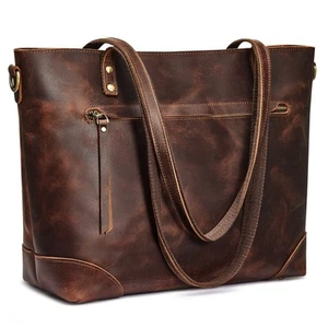 Genuine Leather Tote Bag for Women Work Shoulder Crossbody Purses Handbag wit... - Picture 1 of 8