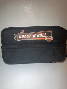 Harley Davidson Roast N Roll Travel Kit Thermos Cups Spoons Jars Napkins In Case - Picture 1 of 6