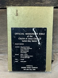 Offizielle Missionsbibel der Kirche Jesu Christi HLT 23 Karat Goldränder Neu - Bild 1 von 13