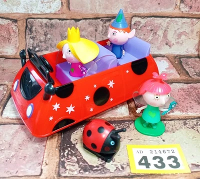 Ben & Holly`s Little Kingdom Ladybird Bug Car & Figures Strawberry Fairy Gaston  - Image 1 of 4