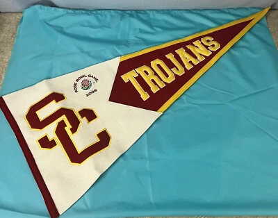 🔥 HUGE 2009 USC Trojans Rose Bowl 41” Wool Pennant NCAA Football Southern Calif - Image 1 of 4