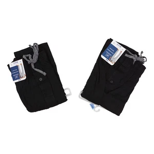 MENS GEORGE COMFORT WAISTBAND SIDE POCKET PAJAMAS QTY 2 PER ORDER BLACK - Picture 1 of 3
