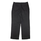 CHARTER CLUB Y2K Trousers Black Relaxed Straight Linen Womens W34 L31