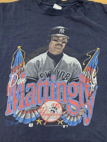 Don Mattingly Vintage 1990 Salem New York Yankees Shirt - Large Cover