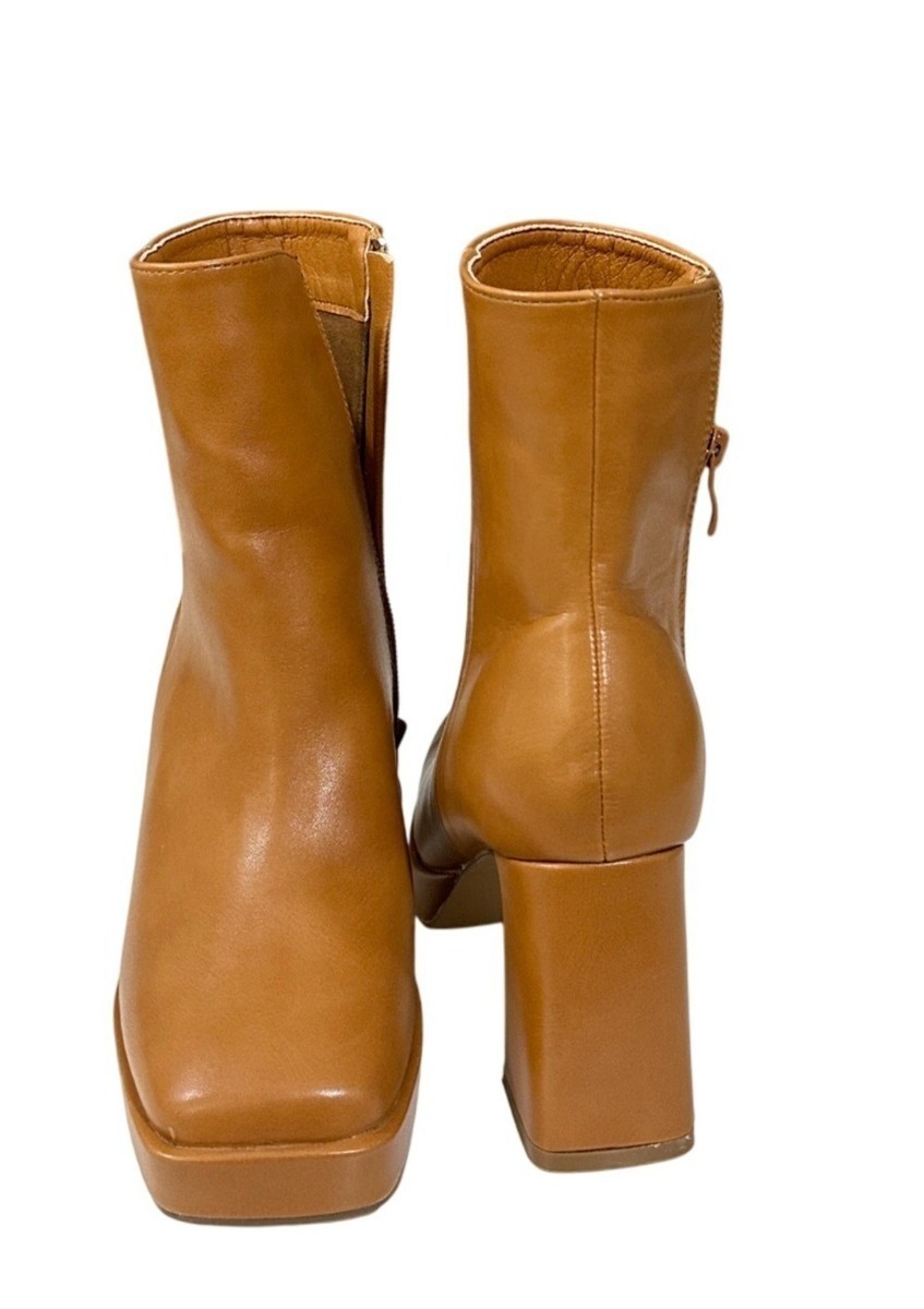 Botines Alma En Pena Botines De Tacu00f3n Alto Grueso Con Punta