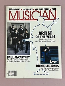 Musician Magazine 1985 Beatles & Rickie Lee Jones portada, Paul McCartney, Toto - Imagen 1 de 5