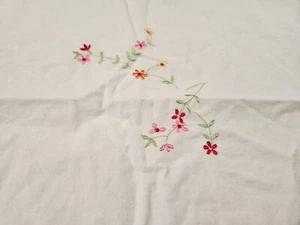Designer's Guild Kids Vintage Floral Embroidered Twin White Duvet Cover 48"X76" - Picture 1 of 5