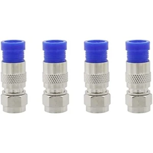 4Pcs RG6 Compression connectors Adapter RF coaxial Cable Converter F Connector - Picture 1 of 3