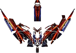 2021+ POLARIS 850 MATRYX CHASSIS INDY, VR1, ASSAULT SLED WRAP DECALS Caged - Bild 1 von 3
