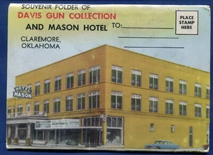 Davis Gun Collection Mason Hotel Claremore Oklahoma postcard folder PF368 - Picture 1 of 2