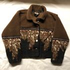 Vintage 90s County Clothing Co. Aztec Fleece Jacket Women’s M Buffalo Nickel