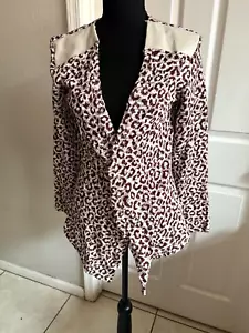 Women's KUPON 9033 Hirka Bordo Blazer Jacket NWT Animal Print Size 38 - Picture 1 of 10