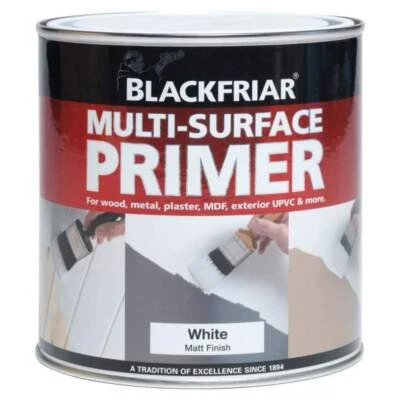 Blackfriar Multi-Surface Primer Wood Metal MDF Durable ETC White Matt 250ml - Image 1 of 2