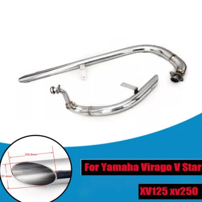 Muffler Exhaust Pipes ＆ Silencer System For Yamaha Virago V Star XV250 1988-2023 - Image 1 of 4