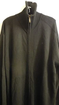 全新无标签 TOSCANO WOOL 意大利制造 大高拉链开衫 夹克 运动衫 3XT — 第 1/4 张图片