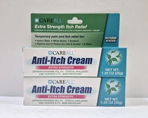 SET OF 2 CareAll Anti-itch Cream Extra Strength 1.25 OZ Exp 03/2026 - Picture 1 of 2