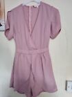 Lilac Short Sleeved, V Neck Playsuit Size Xs Approx 6-8 By Love & Other Things