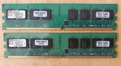2GB DDR2 PC2-5300 667MHz DIMM (Kingston KTM4982) Memory RAM - Image 1 of 2