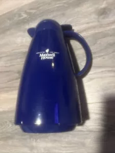 Maxwell House Café Vintage Azul Jarra Pitcher Azul Años 80 Estilo Retro Cocina - Imagen 1 de 5