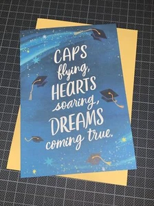 Hallmark Graduation Card: Dream Comes True Congratulations Wishes Bright Future - Picture 1 of 5