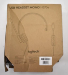 LogiTech USB Stereo Headset Black Mono Wired Over The Head Wired Headphones - Picture 1 of 6