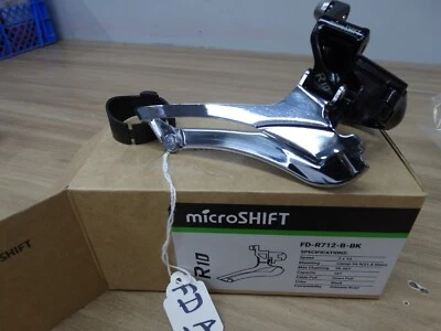 MicroSHIFT  Front Derailleur 10 Speed 31.8 34.9 Clamp On - Road Bike Black R-10 - Image 1 of 2
