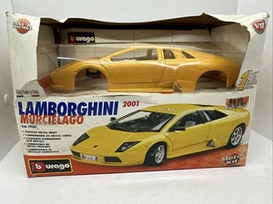 Burago 1/18 Lamborghini Murcielago 2001 Diecast Metal Kit 79161 Rare Yellow - Picture 1 of 10