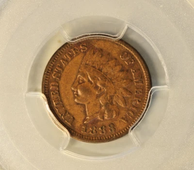 1883 Indian Cent PCGS XF40 Snow-7 MPD - Rare - Image 1 of 4