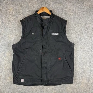 Ariat FR Vest Mens Large Black Workwear Fire Resistant Insulated Quilt Lined - Picture 1 of 14