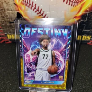 2024-25 Topps Chrome Basketball AJ Johnson Destiny RC Gold Geometric /50 - Picture 1 of 2