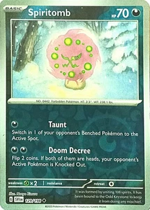 Spiritomb Scarlet & Violet Base Set Pokémon TCG 129/198 Reverse Holo Uncommon ࿊ - Bild 1 von 1