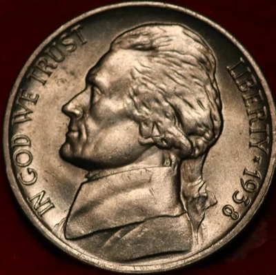 Uncirculated 1938-D Denver Mint Jefferson Nickel Not Silver - Image 1 of 2