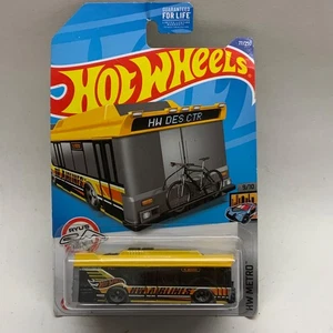 Hot Wheels Ciry Bus #77 amarillo Aint Fare, autobús escolar Metro Bus City transporte público - Imagen 1 de 6