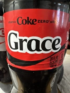 Share A Coke with Grace 2025 Personalized Gift Coca Cola Bottle 20oz Zero - Picture 1 of 2