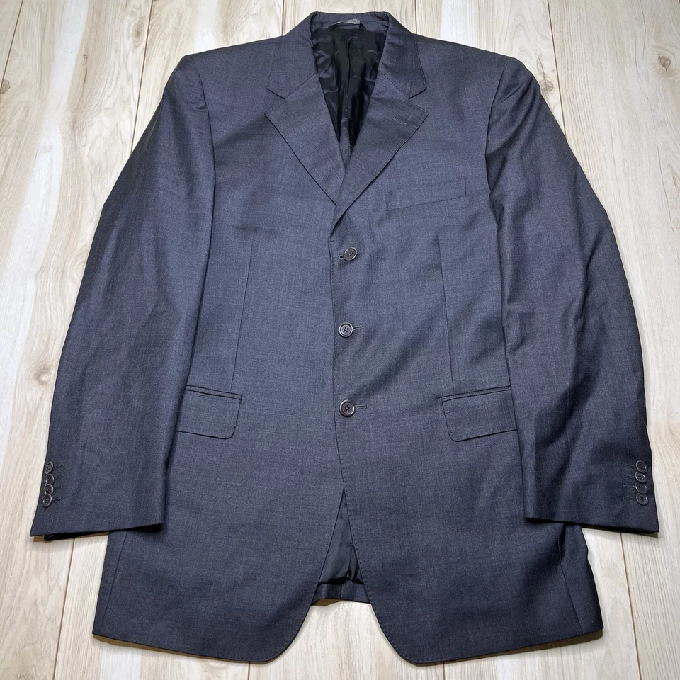 Abrigo deportivo de lana Luciano Barbera traje blazer chaqueta para hombre talla EU 52 (US 42) gris Foto 1 de 4