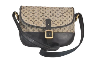 Authentic Louis Vuitton Monogram Mini Belanger Shoulder Bag M92670 Navy 1730N - Picture 1 of 10