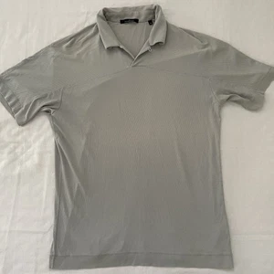 Ermenegildo Zegna Men Polo Shirt MEDIUM Gray Stretch Blend Cotton Cty Golf Italy - Picture 1 of 9